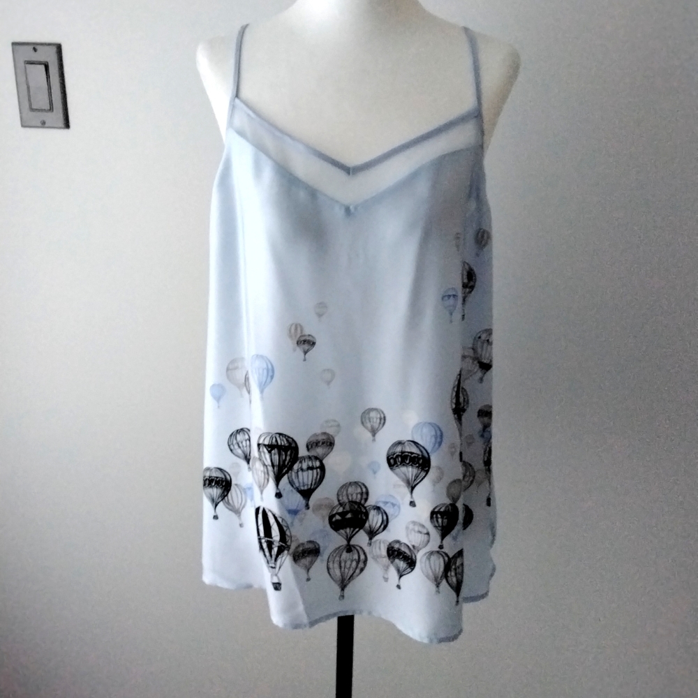 NWOT Apt 9 Camisole with balloon motif, size XL  (colour:  ice blue)